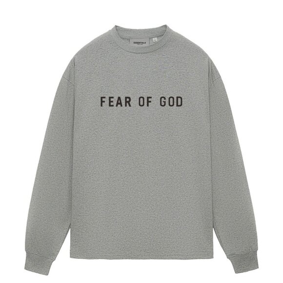 ESSENTIALS 3D Silicone Lettering Long Sleeve T-Shirt - Picture 1 of 1